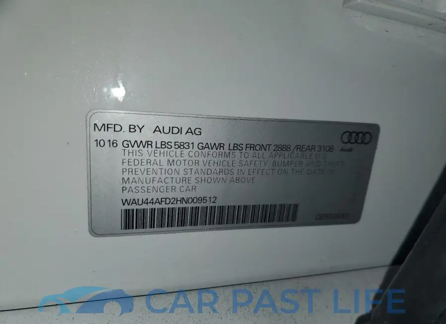 WAU44AFD2HN009512# 12