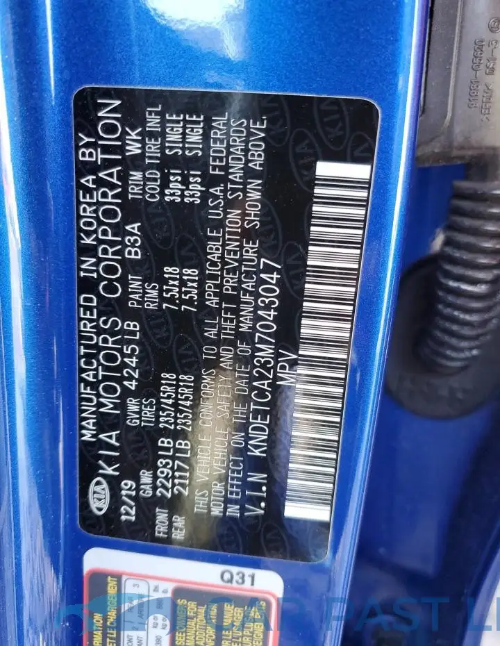 KNDETCA23M7043047# 14