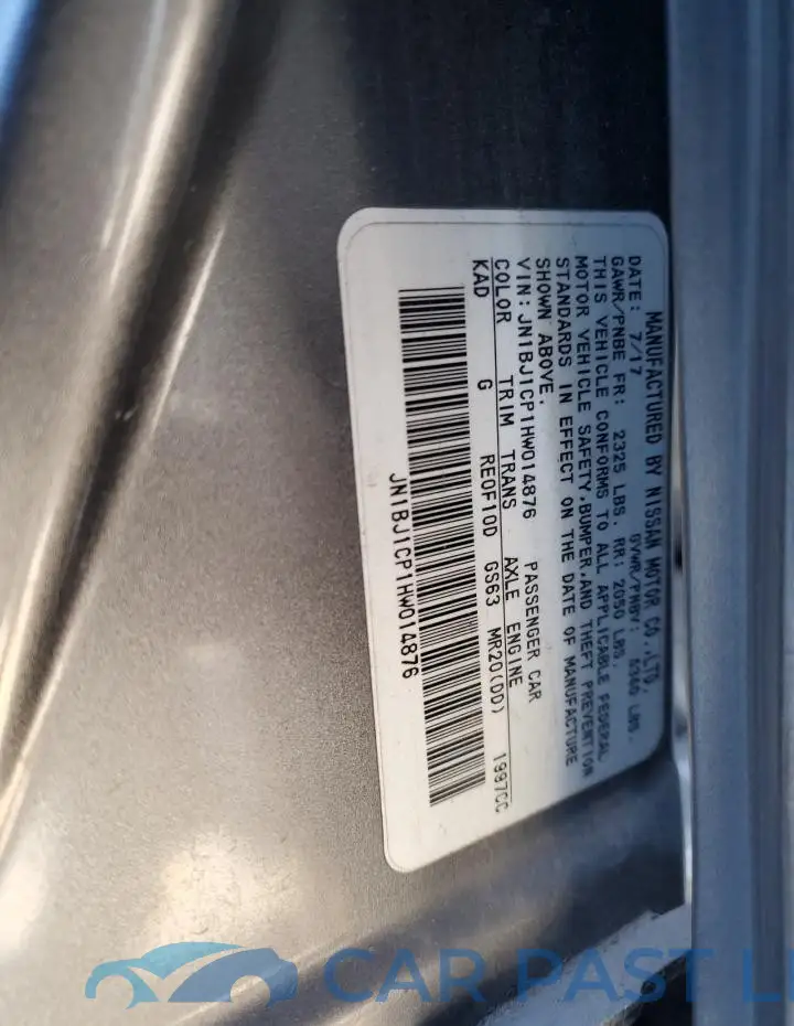 JN1BJ1CP1HW014876# 13