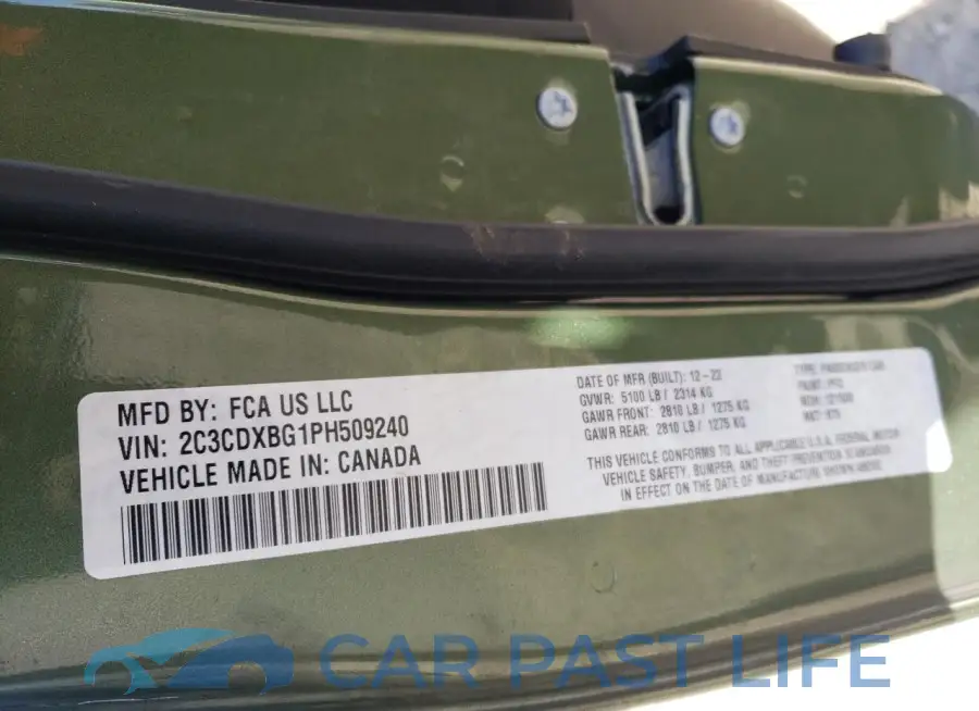 2C3CDXBG1PH509240# 12