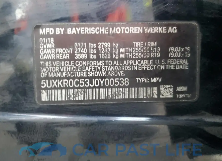 5UXKR0C53J0Y00538# 13