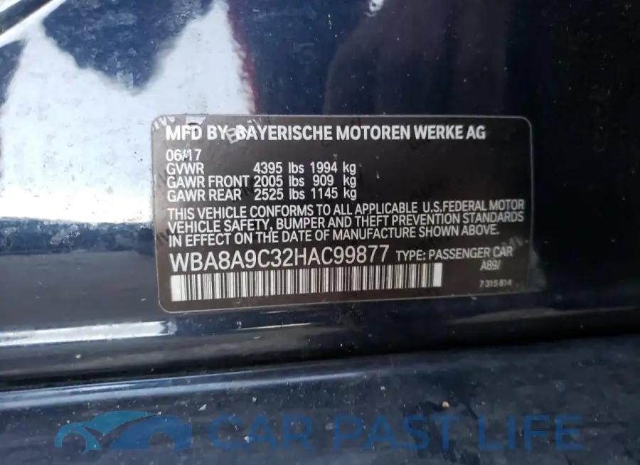 WBA8A9C32HAC99877# 12