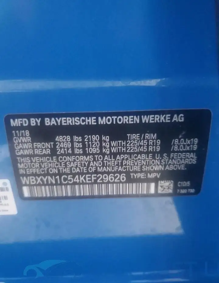 WBXYN1C54KEF29626# 12