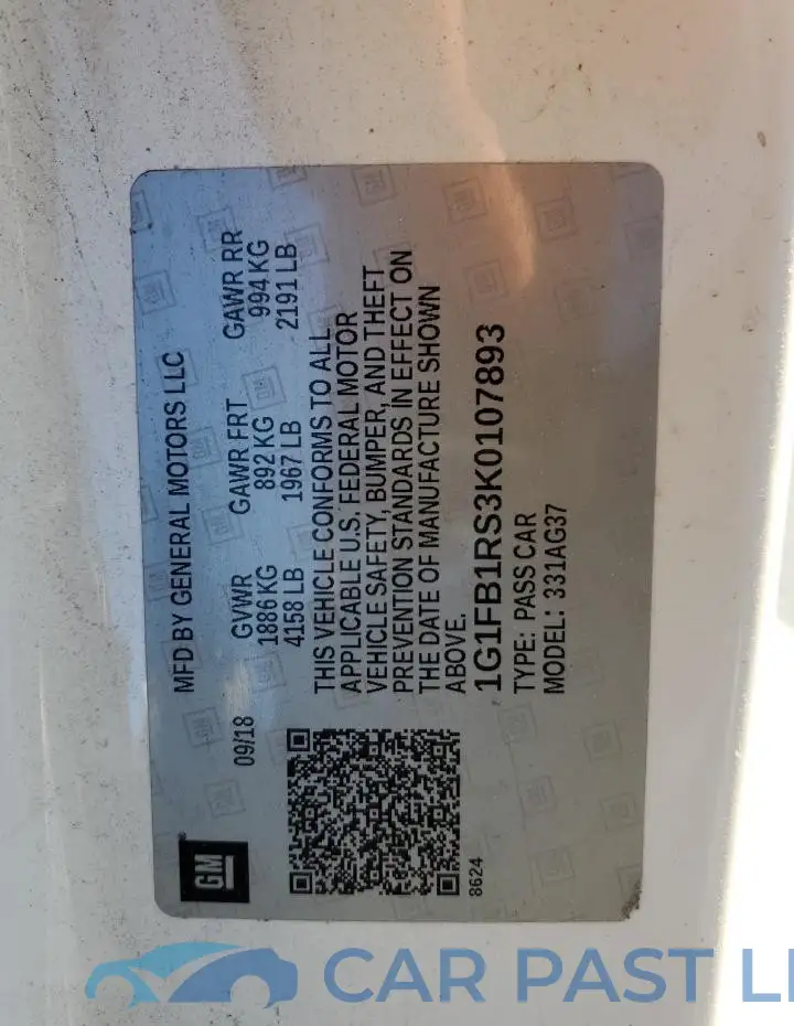 1G1FB1RS3K0107893# 12