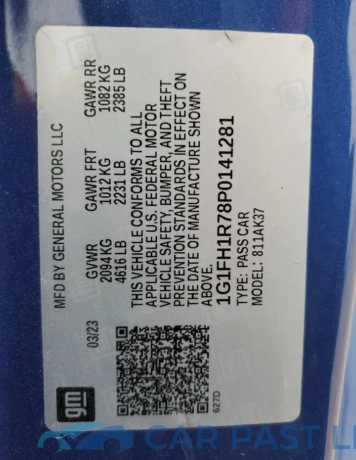 1G1FH1R78P0141281# 13