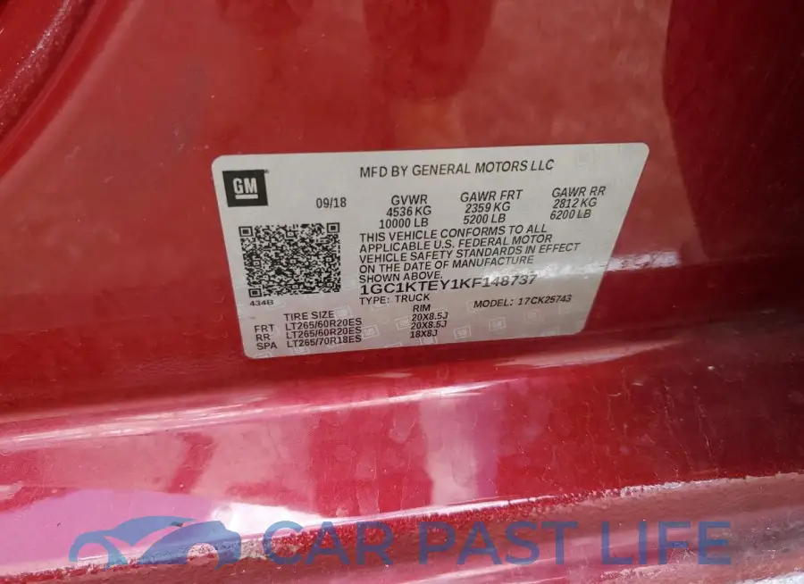 1GC1KTEY1KF148737# 12