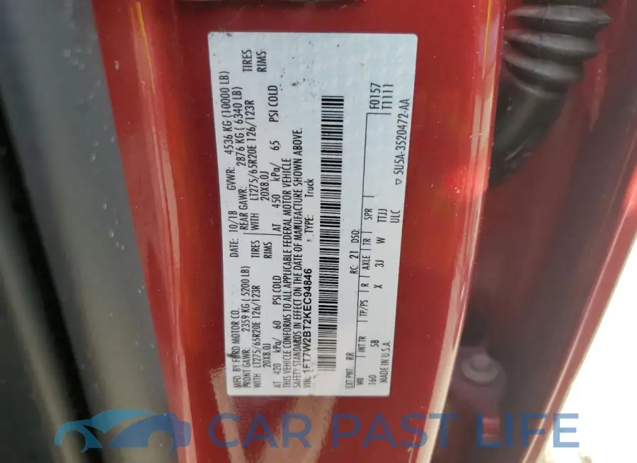 1FT7W2BT2KEC94846# 12