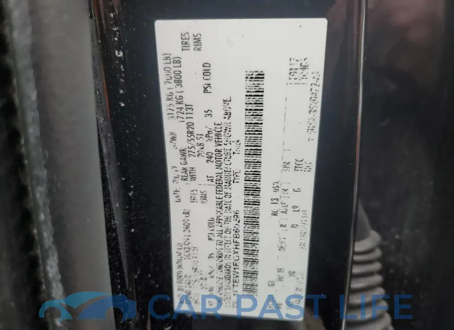 1FTEW1EGXHFB60296# 12