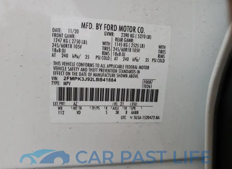 2FMPK3J92LBB41884# 12