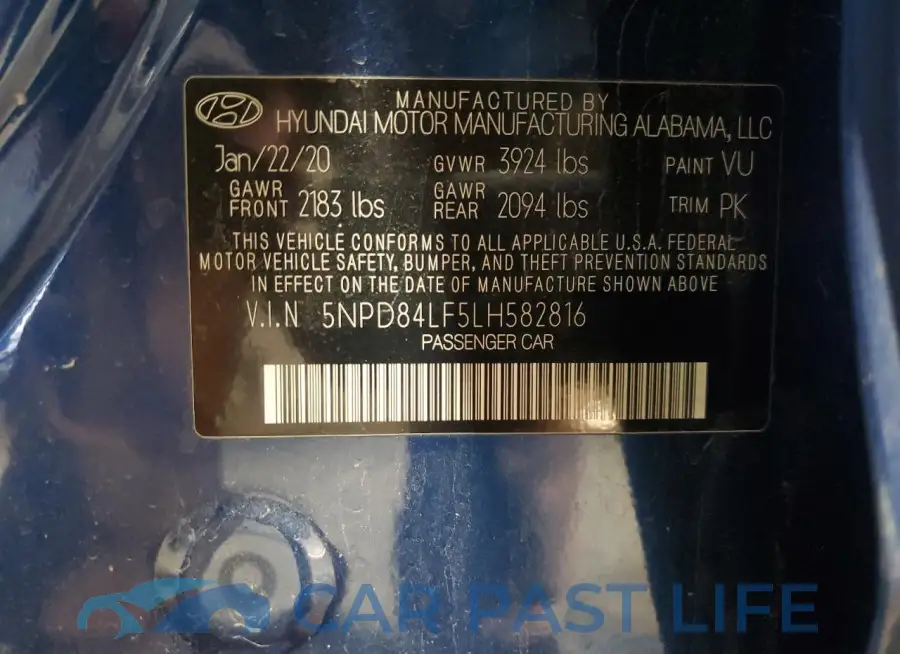 5NPD84LF5LH582816# 13