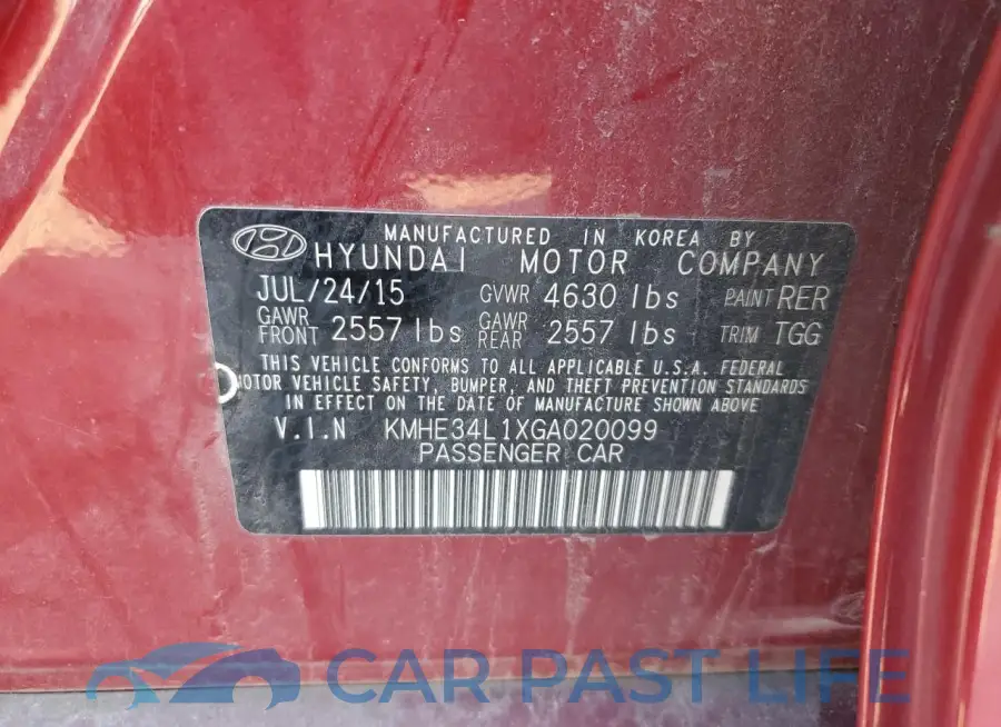 KMHE34L1XGA020099# 12