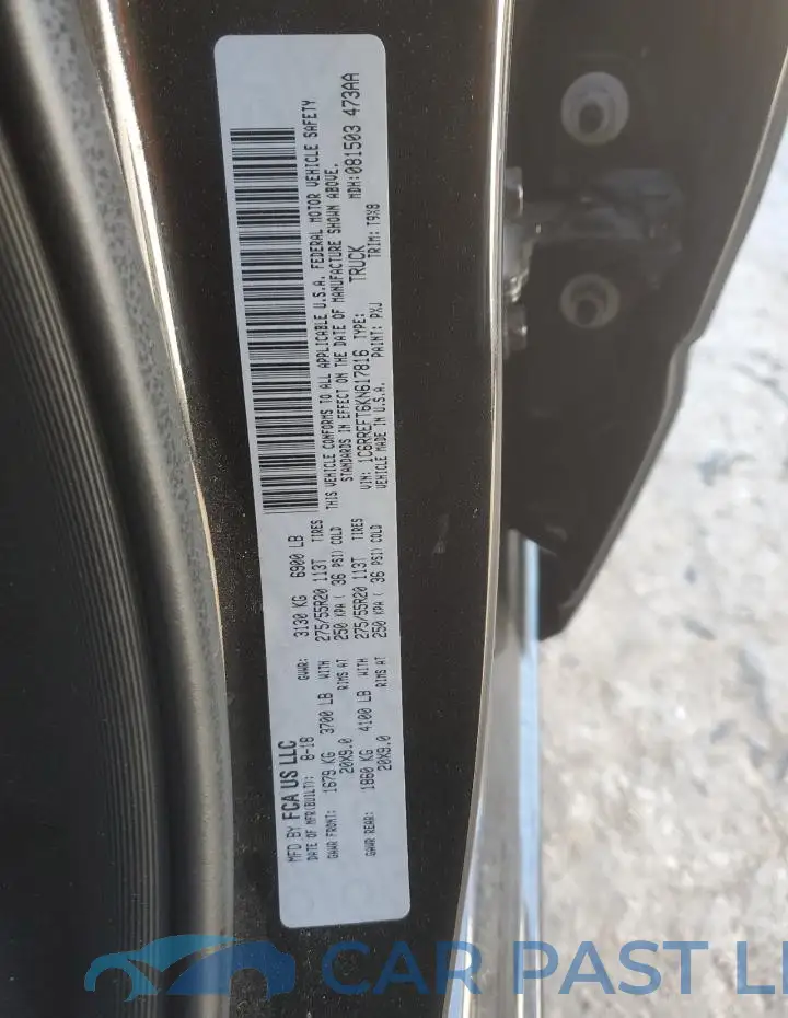 1C6RREFT6KN617816# 12