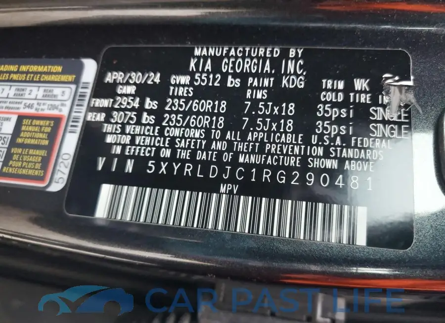 5XYRLDJC1RG290481# 13