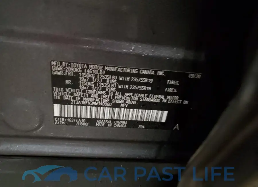 2T3A1RFV3MW140960# 13
