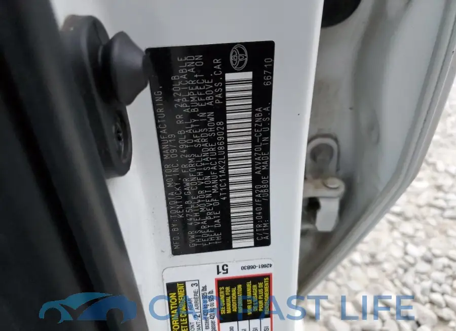 4T1C11AK2LU869028# 12