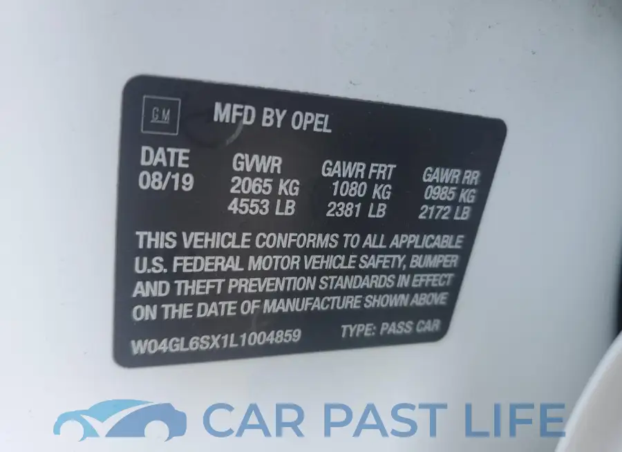 W04GL6SX1L1004859# 12