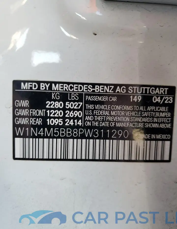 W1N4M5BB8PW311290# 14