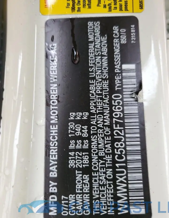 WMWXU1C58J2F79650# 12
