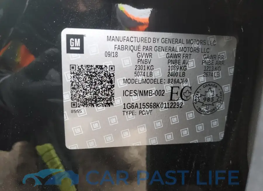 1G6A15S68K0112292# 12