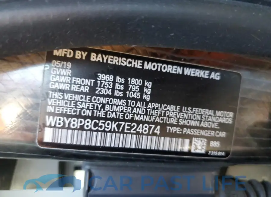 WBY8P8C59K7E24874# 12