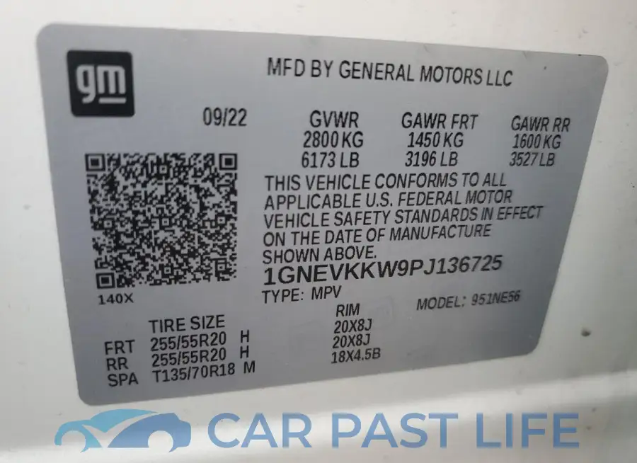 1GNEVKKW9PJ136725# 14