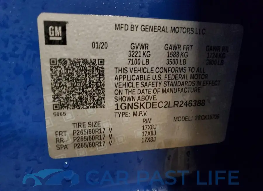 1GNSKDEC2LR246388# 13