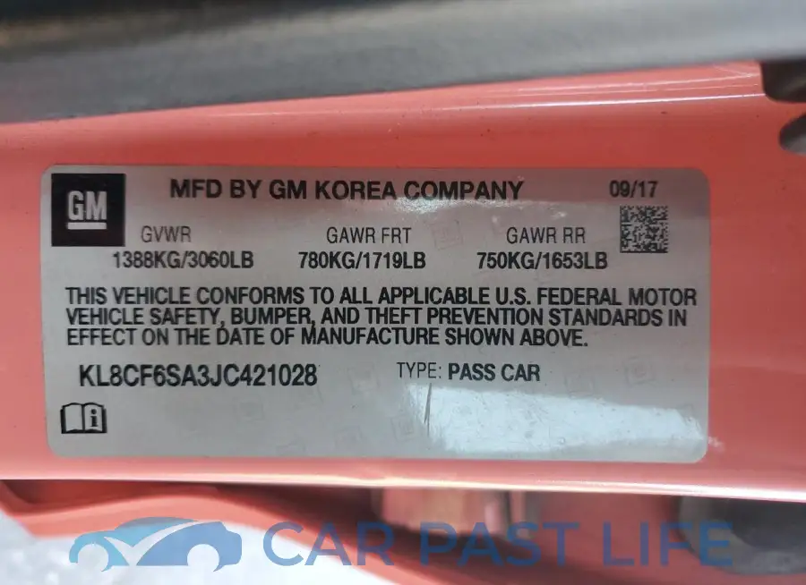 KL8CF6SA3JC421028# 12