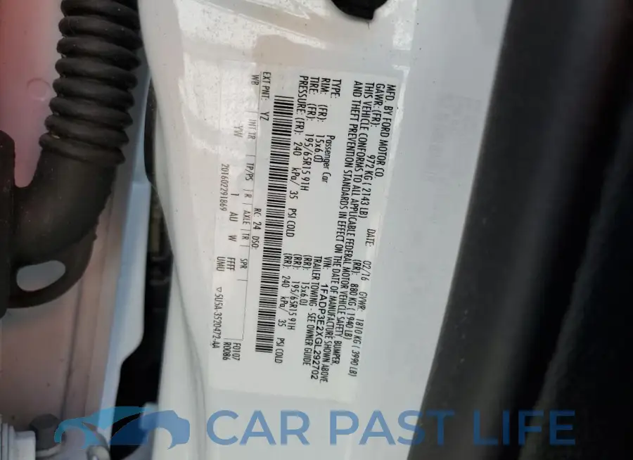 1FADP3E2XGL292702# 12