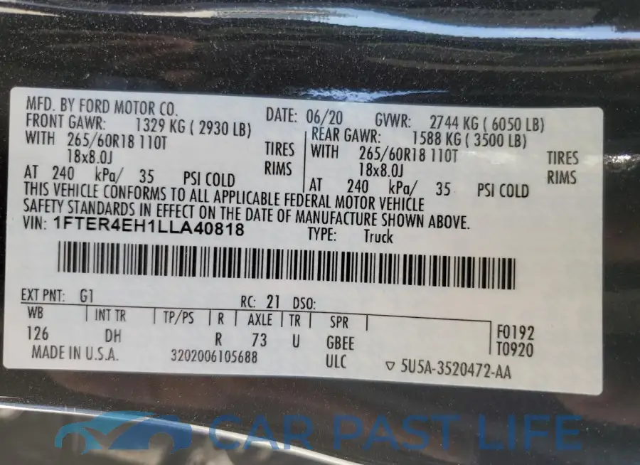 1FTER4EH1LLA40818# 12