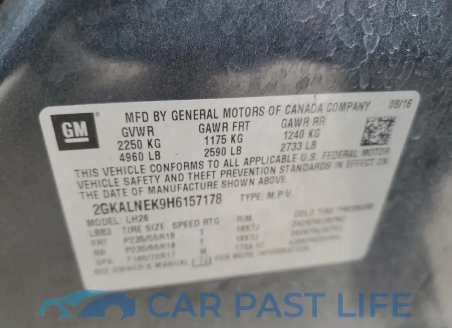 2GKALNEK9H6157178# 13