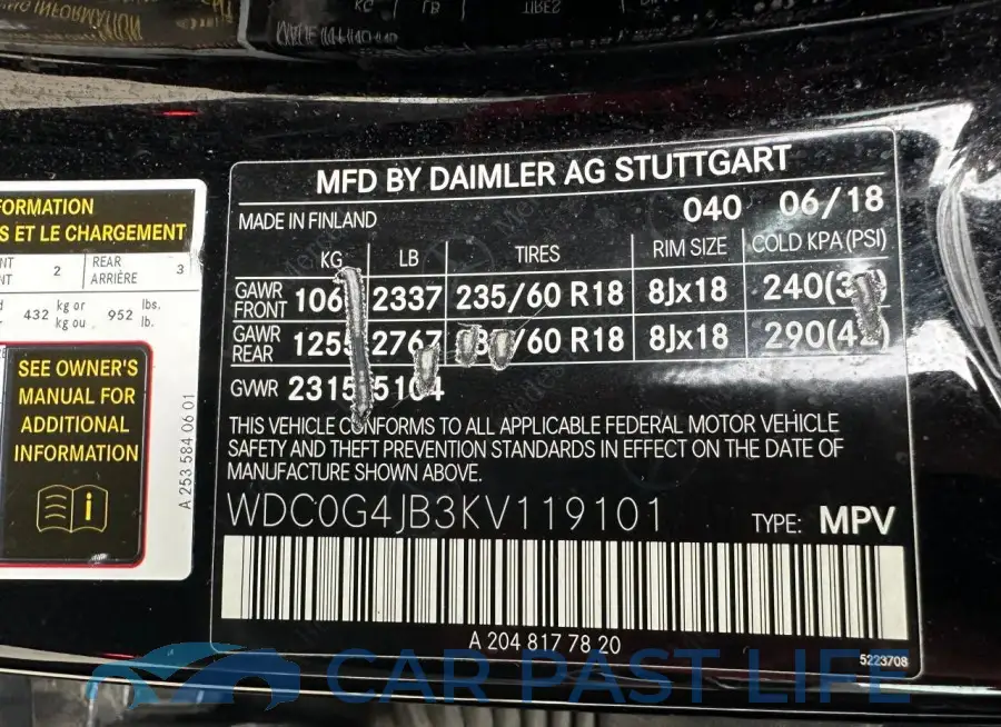 WDC0G4JB3KV119101# 10