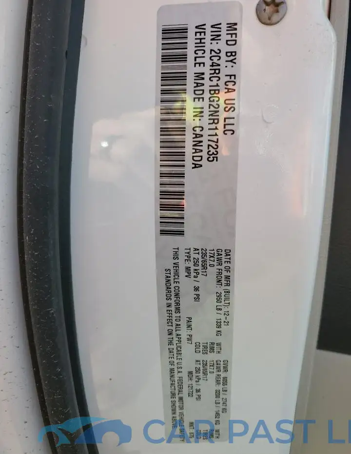 2C4RC1BG2NR117235# 13