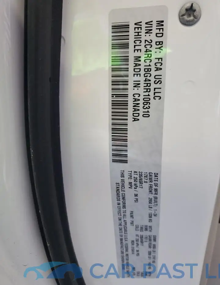 2C4RC1BG4RR106310# 13