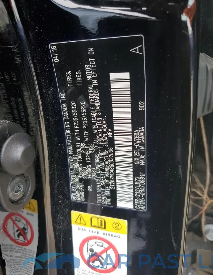 2T2BZMCA8GC032006# 13