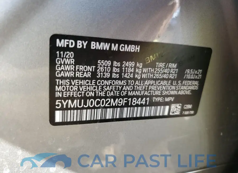 5YMUJ0C02M9F18441# 13