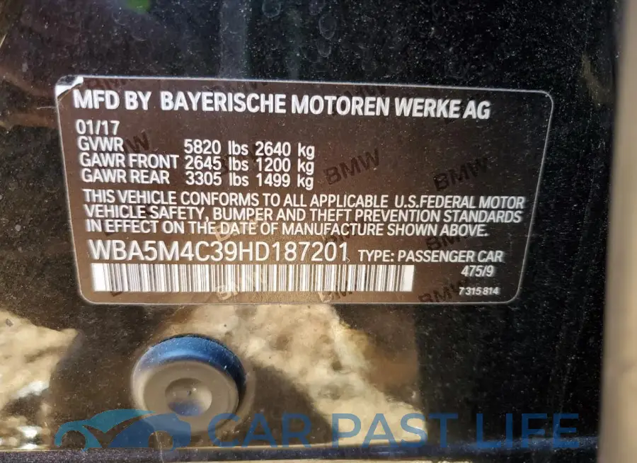 WBA5M4C39HD187201# 12