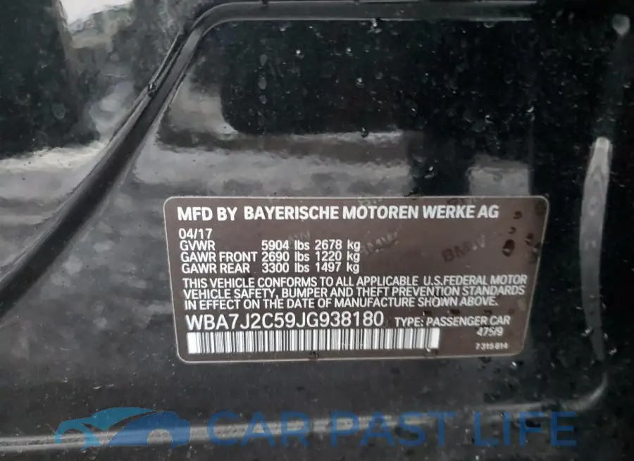 WBA7J2C59JG938180# 13