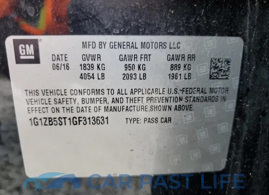 1G1ZB5ST1GF313631# 12