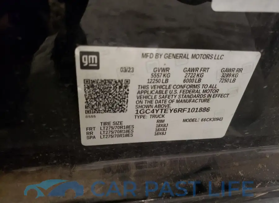 1GC4YTEY6RF101886# 12