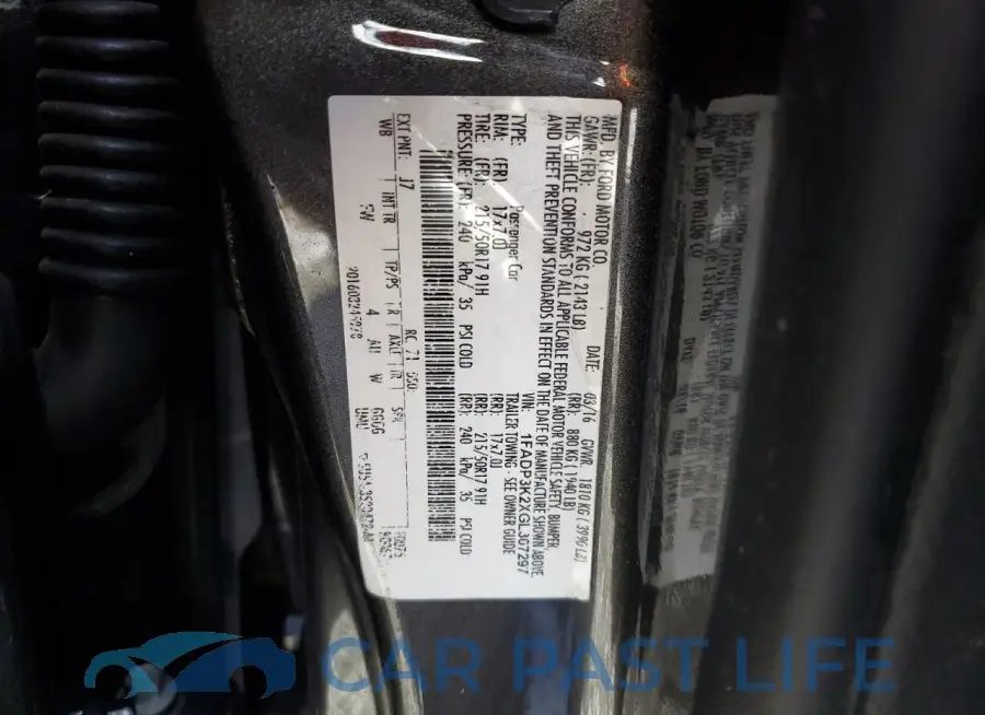 1FADP3K2XGL307297# 12
