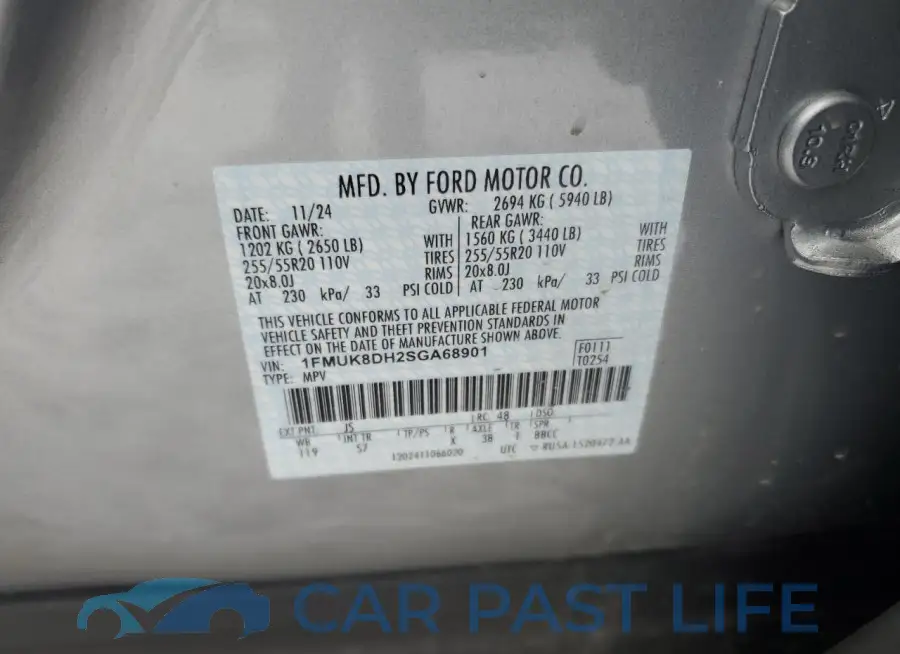 1FMUK8DH2SGA68901# 13