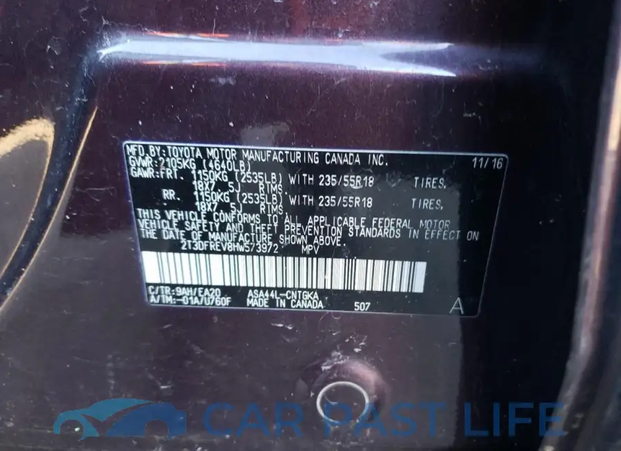 2T3DFREV8HW573972# 13