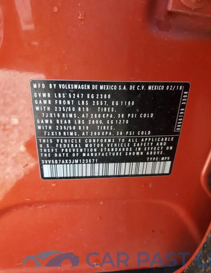 3VV5B7AX3JM123571# 12