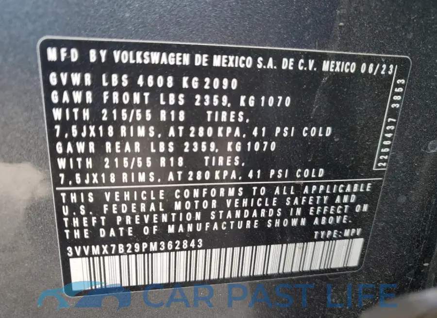 3VVMX7B29PM362843# 13