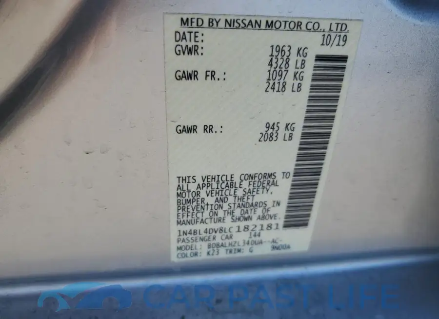 1N4BL4DV8LC182181# 12