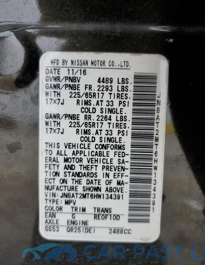 JN8AT2MT6HW134391# 13
