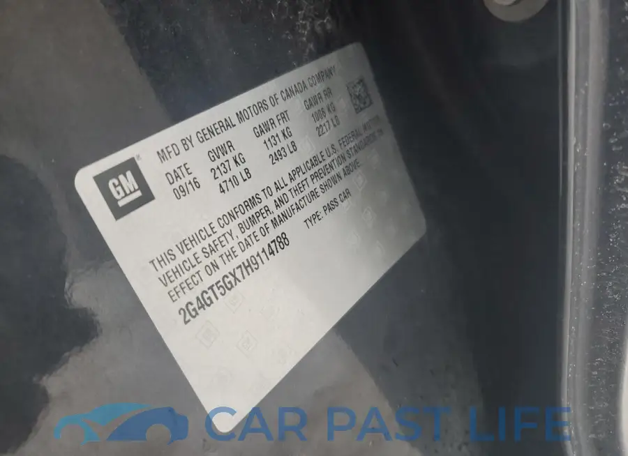 2G4GT5GX7H9114788# 12
