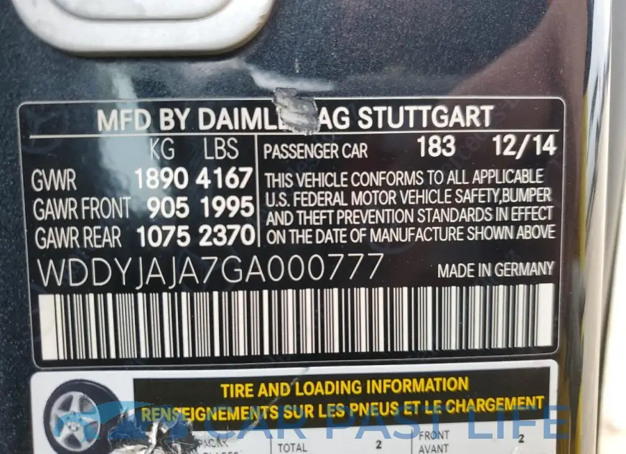 WDDYJAJA7GA000777# 13