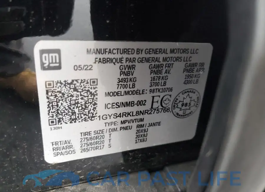 1GYS4BKL9MR437832# 13