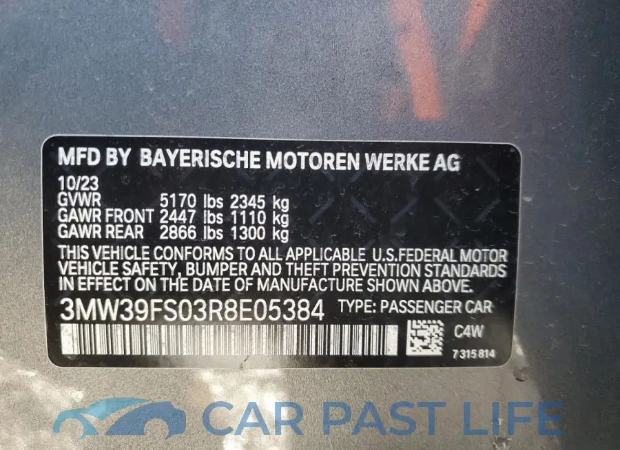 3MW39FS03R8E05384# 12